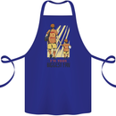 Father's Day Football Dad & Son Daddy Cotton Apron 100% Organic Royal Blue