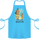 Father's Day Football Dad & Son Daddy Cotton Apron 100% Organic Turquoise