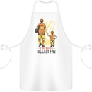 Father's Day Football Dad & Son Daddy Cotton Apron 100% Organic White