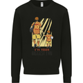 Father's Day Football Dad & Son Daddy Kids Sweatshirt Jumper Black