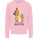 Father's Day Football Dad & Son Daddy Kids Sweatshirt Jumper Light Pink