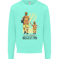 Father's Day Football Dad & Son Daddy Kids Sweatshirt Jumper Peppermint