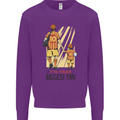 Father's Day Football Dad & Son Daddy Kids Sweatshirt Jumper Purple