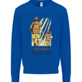 Father's Day Football Dad & Son Daddy Kids Sweatshirt Jumper Royal Blue