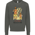 Father's Day Football Dad & Son Daddy Kids Sweatshirt Jumper Storm Grey