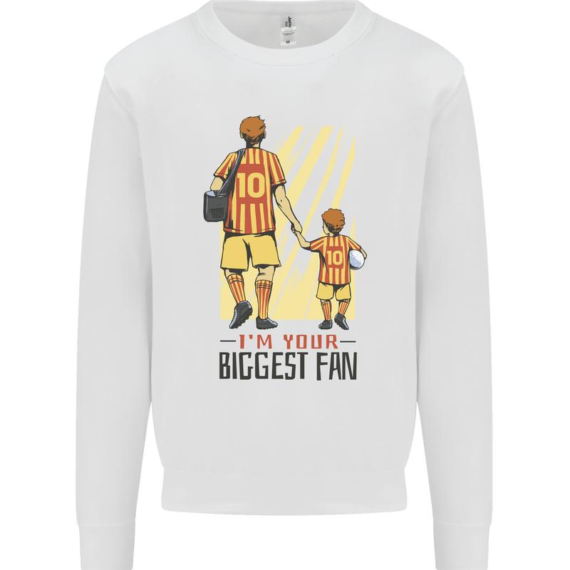 Father's Day Football Dad & Son Daddy Kids Sweatshirt Jumper White