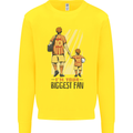 Father's Day Football Dad & Son Daddy Kids Sweatshirt Jumper Yellow