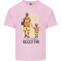 Father's Day Football Dad & Son Daddy Kids T-Shirt Childrens Light Pink