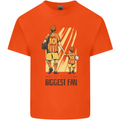 Father's Day Football Dad & Son Daddy Kids T-Shirt Childrens Orange