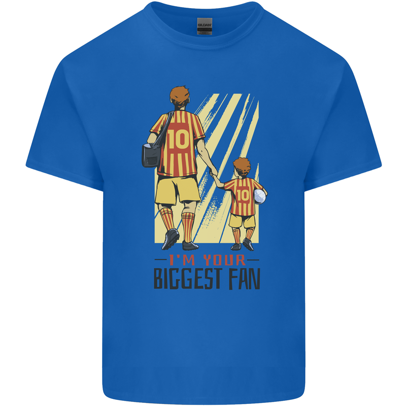 Father's Day Football Dad & Son Daddy Kids T-Shirt Childrens Royal Blue