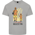 Father's Day Football Dad & Son Daddy Kids T-Shirt Childrens Sports Grey
