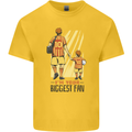Father's Day Football Dad & Son Daddy Kids T-Shirt Childrens Yellow