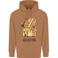 Father's Day Football Dad & Son Daddy Mens 80% Cotton Hoodie Caramel Latte