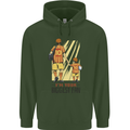 Father's Day Football Dad & Son Daddy Mens 80% Cotton Hoodie Forest Green