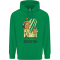 Father's Day Football Dad & Son Daddy Mens 80% Cotton Hoodie Irish Green