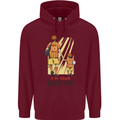 Father's Day Football Dad & Son Daddy Mens 80% Cotton Hoodie Maroon