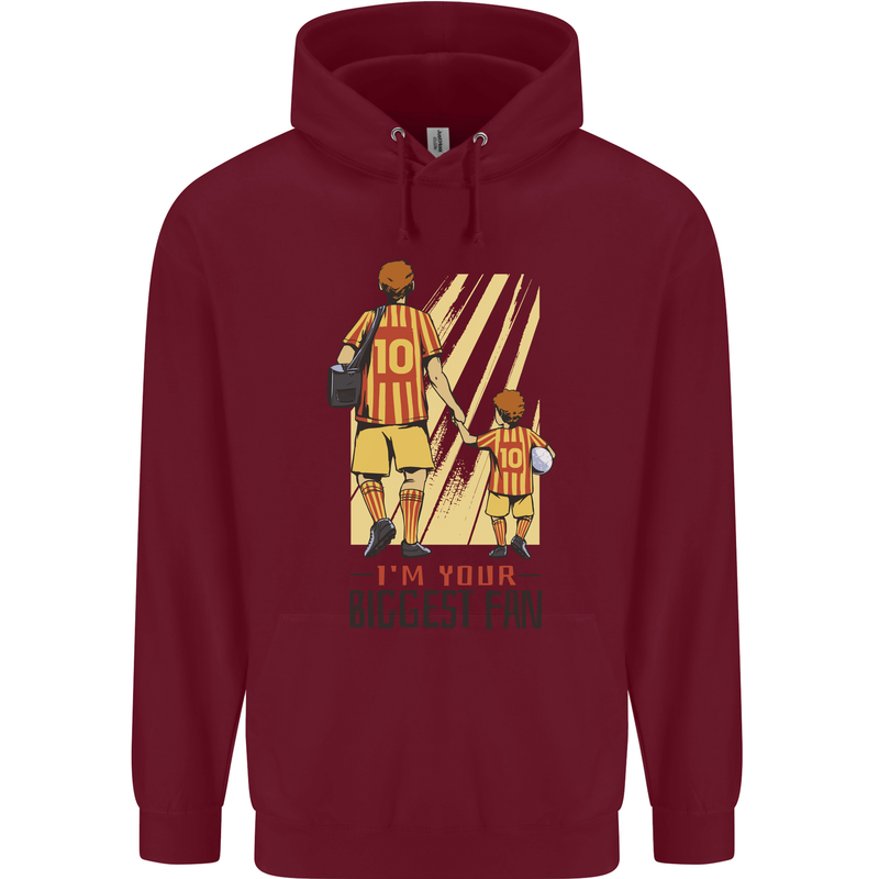 Father's Day Football Dad & Son Daddy Mens 80% Cotton Hoodie Maroon