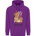 Father's Day Football Dad & Son Daddy Mens 80% Cotton Hoodie Purple
