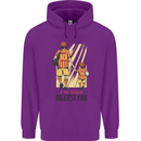 Father's Day Football Dad & Son Daddy Mens 80% Cotton Hoodie Purple
