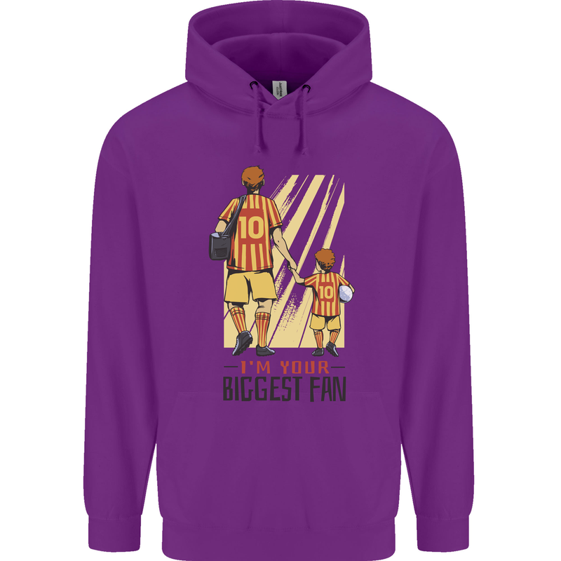 Father's Day Football Dad & Son Daddy Mens 80% Cotton Hoodie Purple
