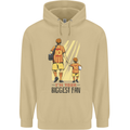 Father's Day Football Dad & Son Daddy Mens 80% Cotton Hoodie Sand