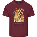 Father's Day Football Dad & Son Daddy Mens Cotton T-Shirt Tee Top Maroon