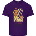 Father's Day Football Dad & Son Daddy Mens Cotton T-Shirt Tee Top Purple
