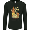 Father's Day Football Dad & Son Daddy Mens Long Sleeve T-Shirt Black