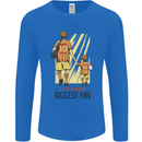Father's Day Football Dad & Son Daddy Mens Long Sleeve T-Shirt Royal Blue