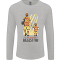 Father's Day Football Dad & Son Daddy Mens Long Sleeve T-Shirt Sports Grey