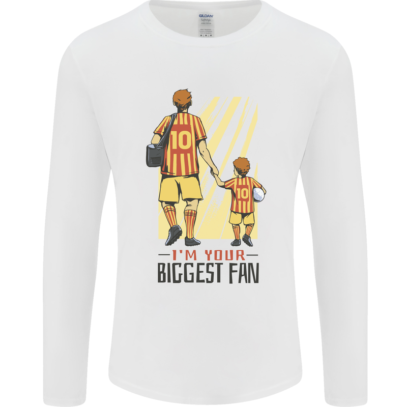 Father's Day Football Dad & Son Daddy Mens Long Sleeve T-Shirt White