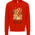Father's Day Football Dad & Son Daddy Mens Sweatshirt Jumper Bright Red