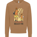 Father's Day Football Dad & Son Daddy Mens Sweatshirt Jumper Caramel Latte
