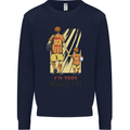 Father's Day Football Dad & Son Daddy Mens Sweatshirt Jumper Navy Blue