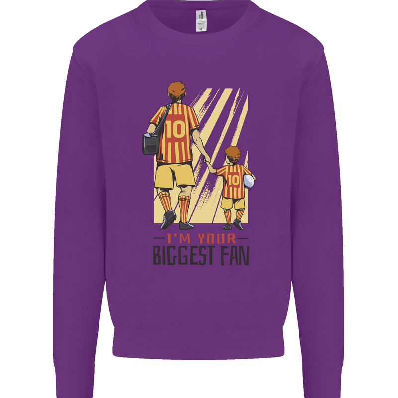 Father's Day Football Dad & Son Daddy Mens Sweatshirt Jumper Purple