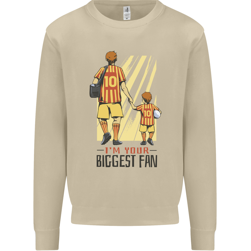 Father's Day Football Dad & Son Daddy Mens Sweatshirt Jumper Sand