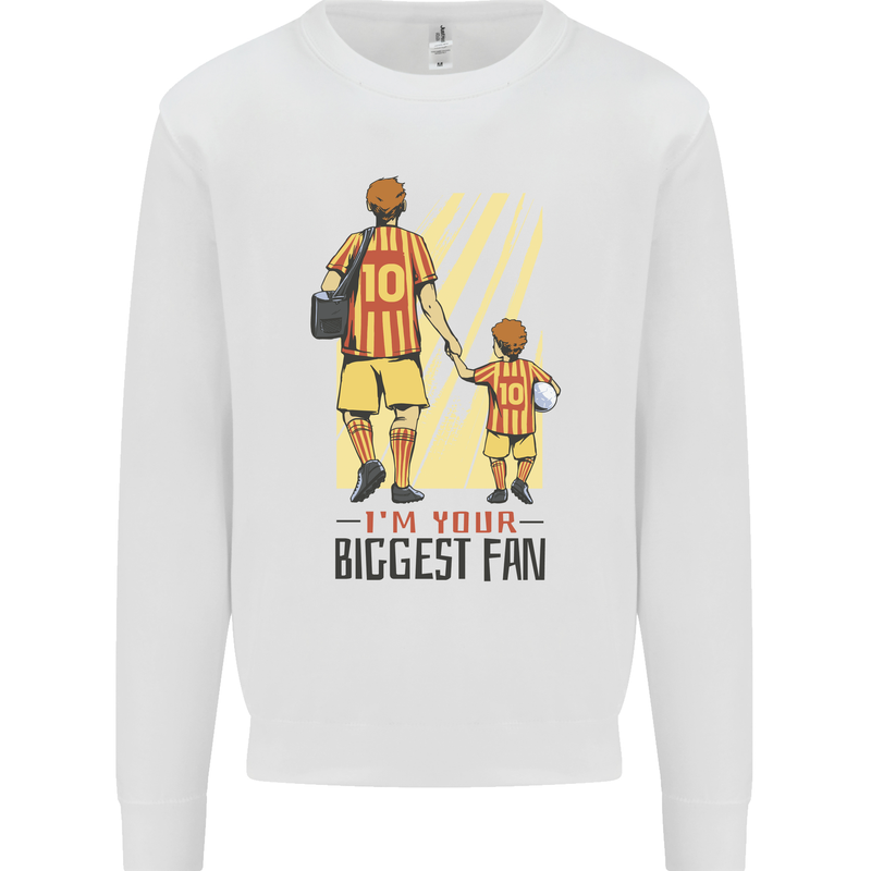 Father's Day Football Dad & Son Daddy Mens Sweatshirt Jumper White