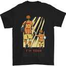 Father's Day Football Dad & Son Daddy Mens T-Shirt Cotton Gildan Black