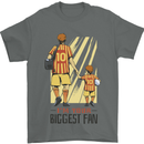 Father's Day Football Dad & Son Daddy Mens T-Shirt Cotton Gildan Charcoal