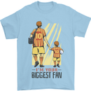 Father's Day Football Dad & Son Daddy Mens T-Shirt Cotton Gildan Light Blue