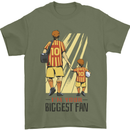 Father's Day Football Dad & Son Daddy Mens T-Shirt Cotton Gildan Military Green