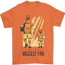 Father's Day Football Dad & Son Daddy Mens T-Shirt Cotton Gildan Orange
