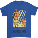 Father's Day Football Dad & Son Daddy Mens T-Shirt Cotton Gildan Royal Blue