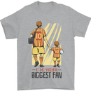 Father's Day Football Dad & Son Daddy Mens T-Shirt Cotton Gildan Sports Grey