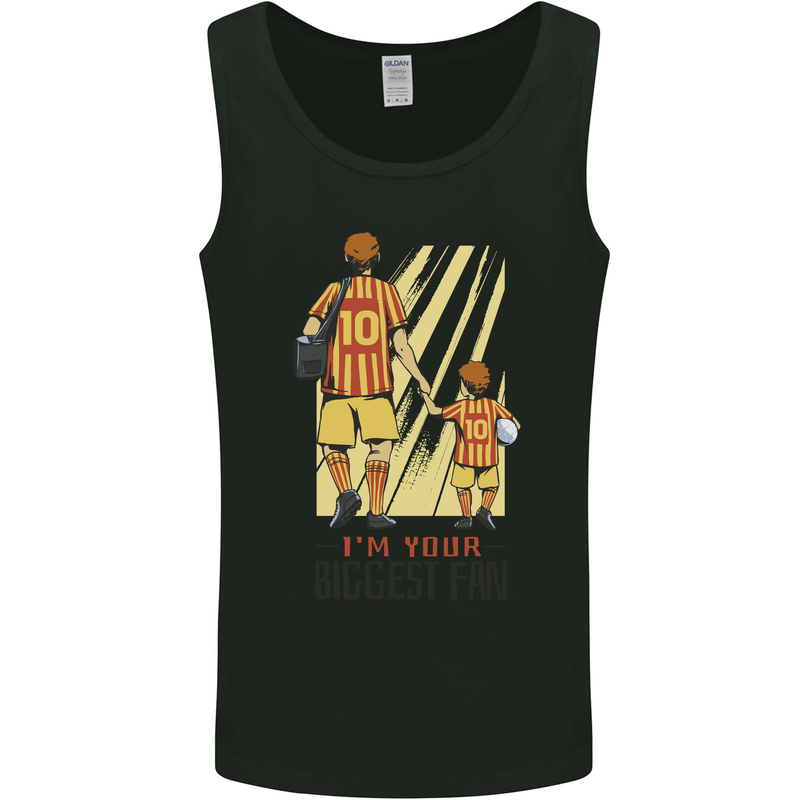 Father's Day Football Dad & Son Daddy Mens Vest Tank Top Black