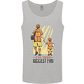 Father's Day Football Dad & Son Daddy Mens Vest Tank Top Sports Grey
