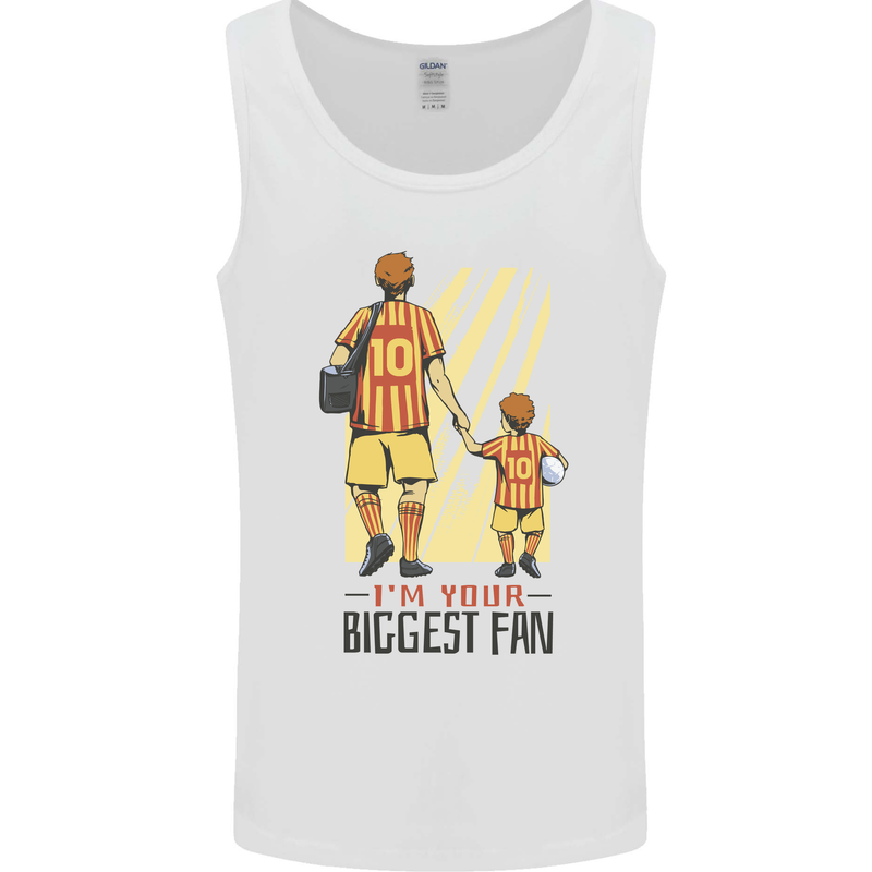 Father's Day Football Dad & Son Daddy Mens Vest Tank Top White