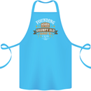 Father's Day Grumpy Old Dad's Club Funny Cotton Apron 100% Organic Turquoise