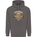 Father's Day Grumpy Old Dad's Club Funny Mens 80% Cotton Hoodie Charcoal
