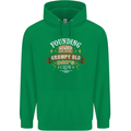 Father's Day Grumpy Old Dad's Club Funny Mens 80% Cotton Hoodie Irish Green